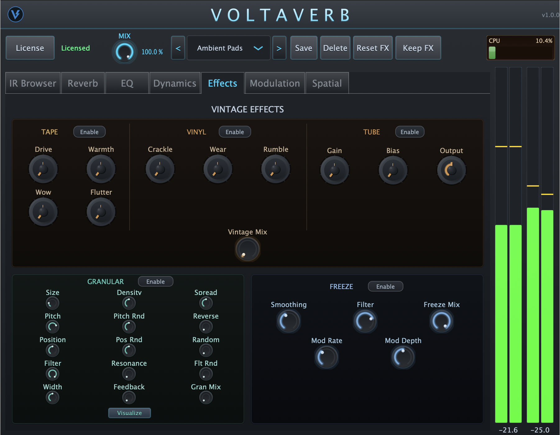 Effects Panel