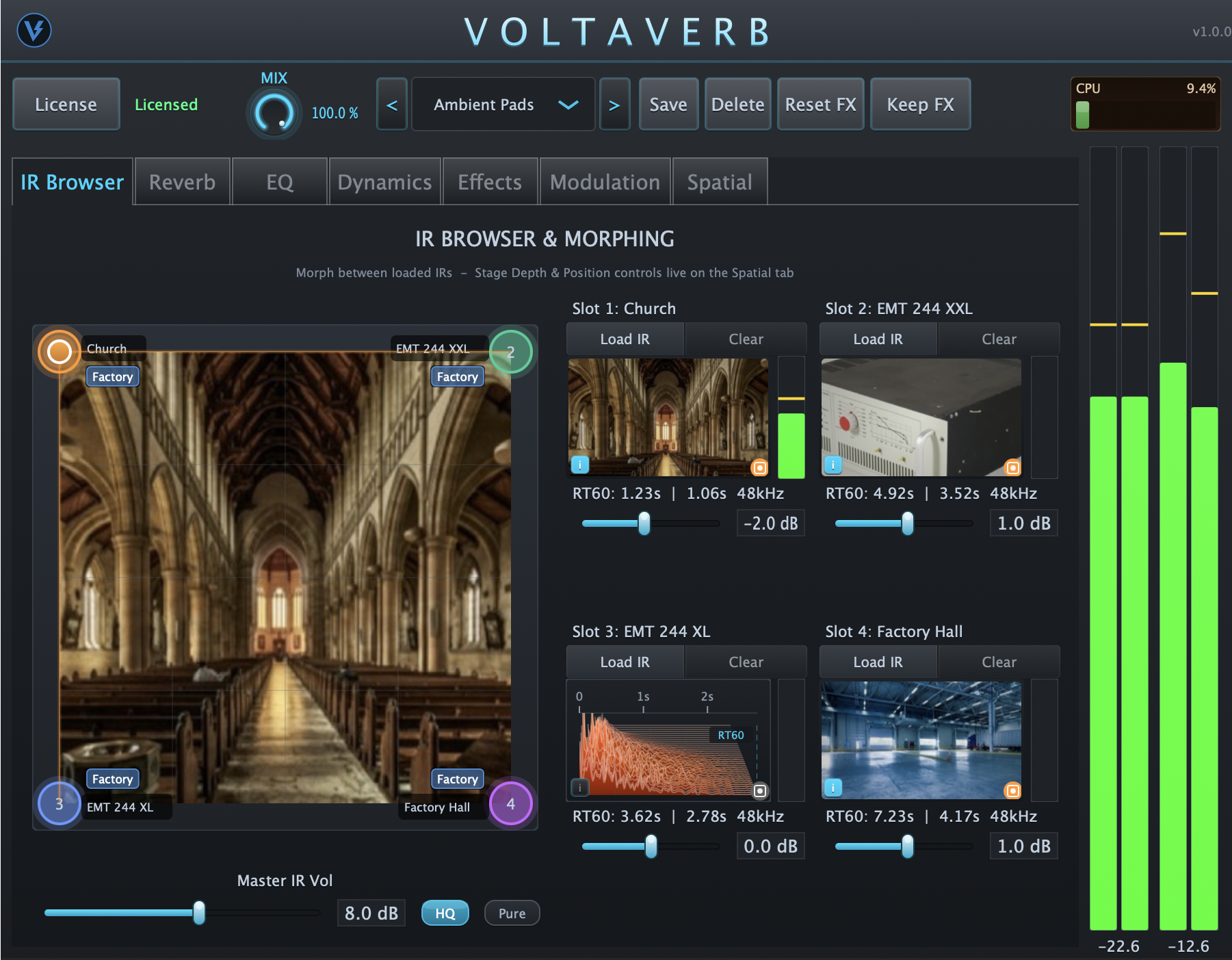 Voltaverb - IR Morphing Interface